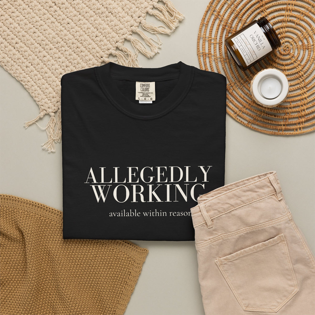 Allegedly Working: Available Within Reason Tee