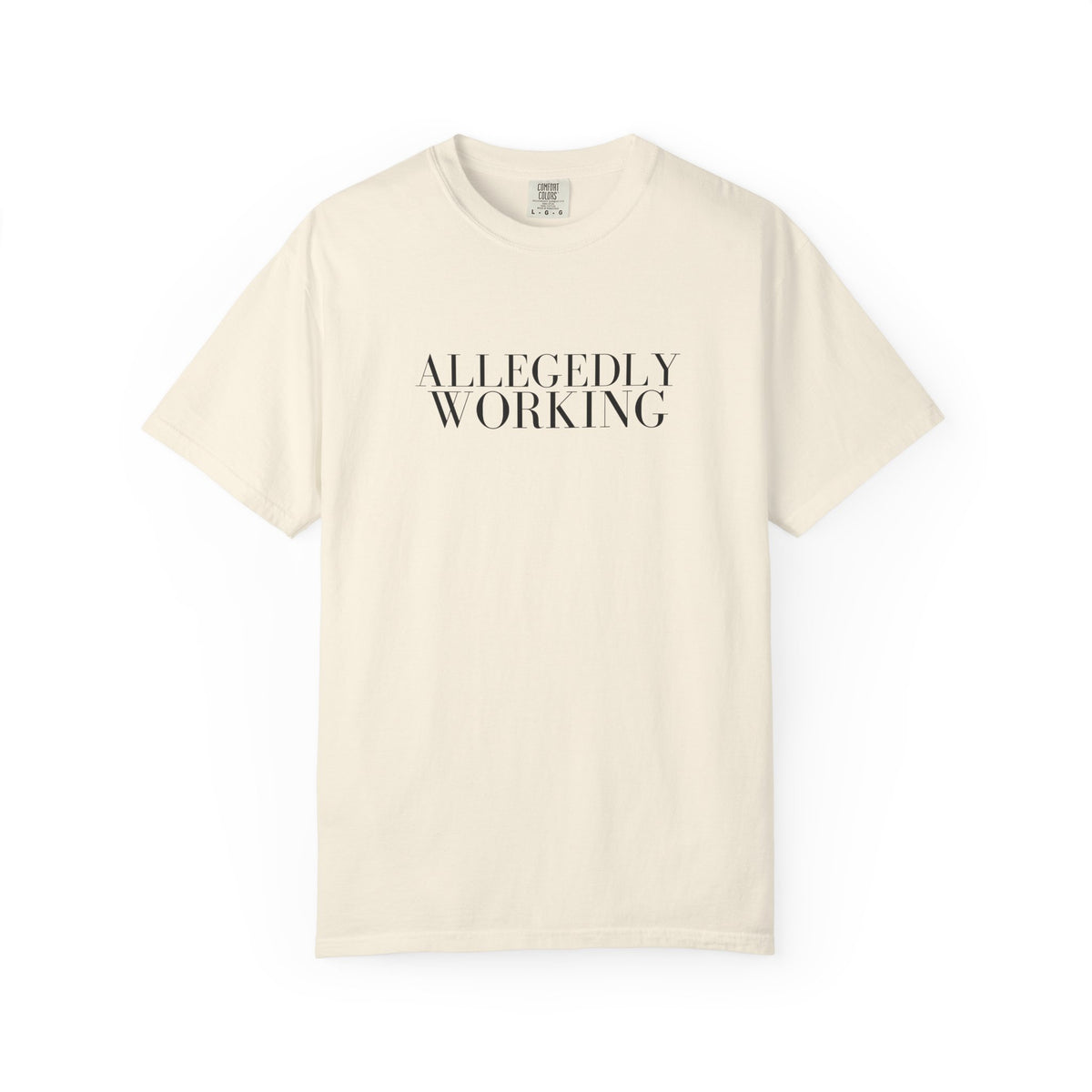Allegedly Working: The Original Tee (Black Print)