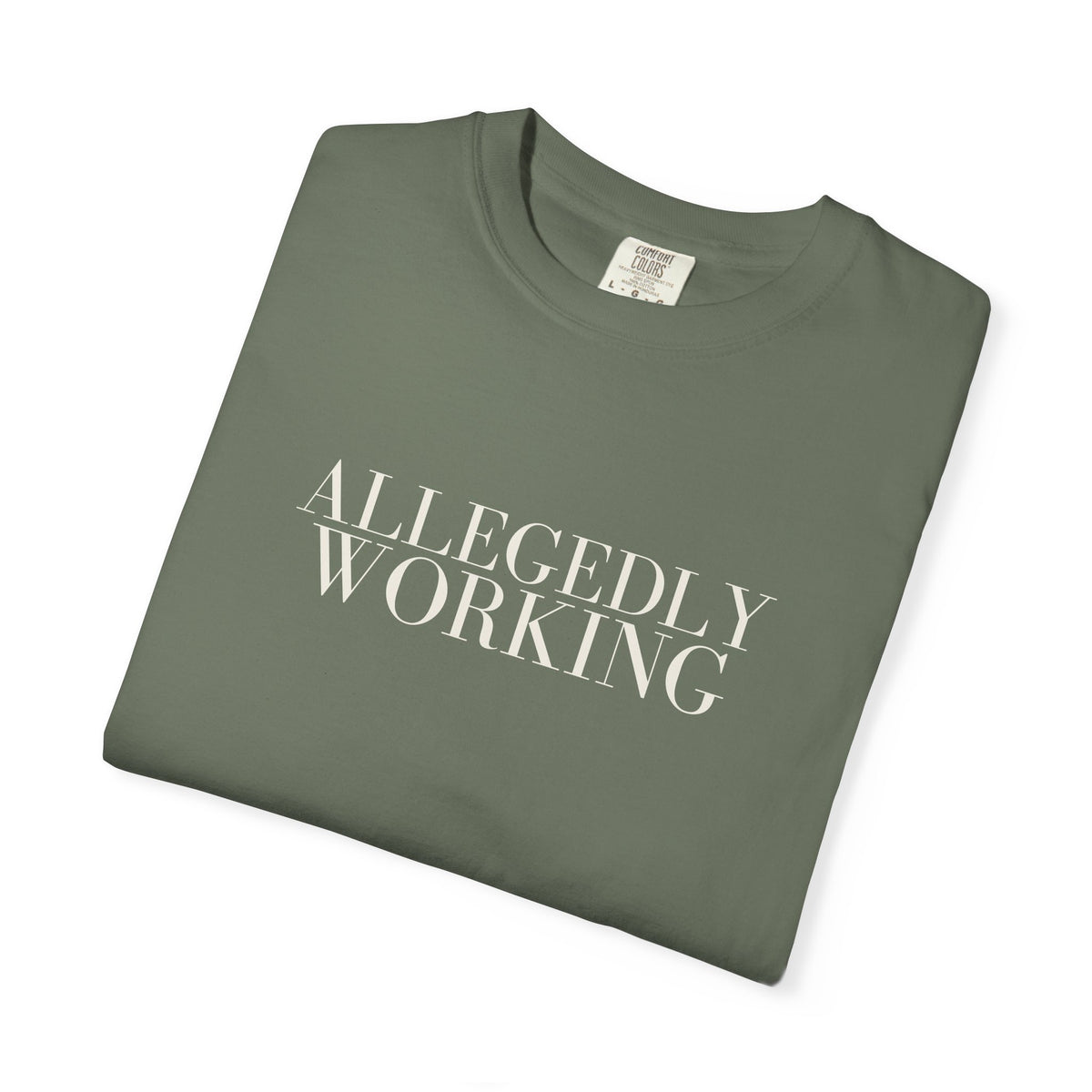 Allegedly Working: The Original Tee (White Print)