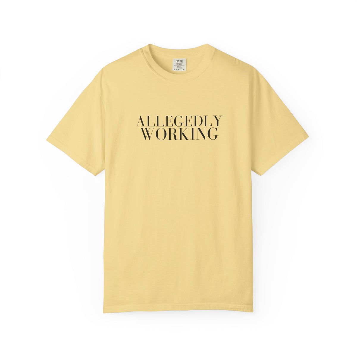 Allegedly Working: The Original Tee (Black Print)