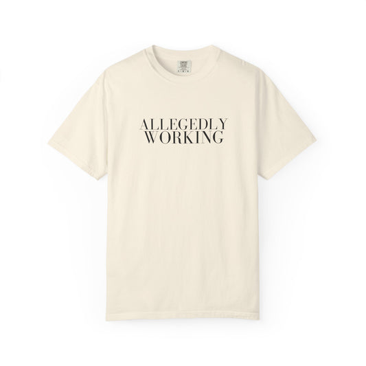 Allegedly Working: The Original Tee (Black Print)