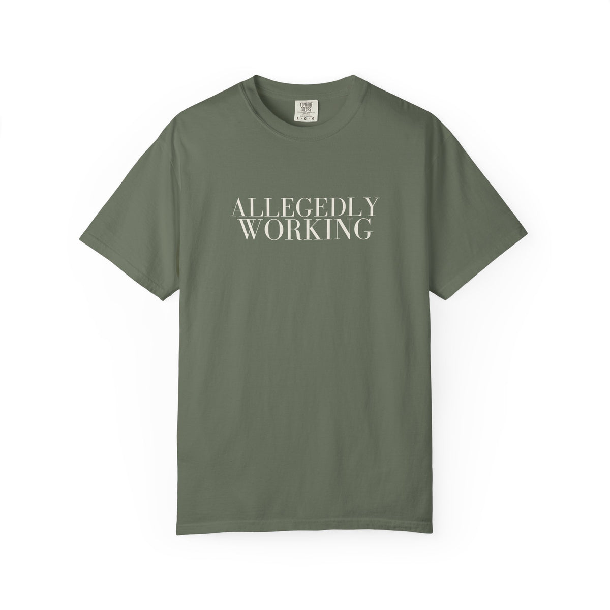 Allegedly Working: The Original Tee (White Print)